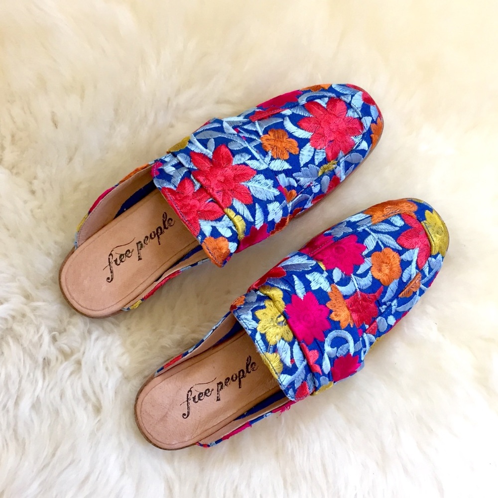 Free People Embroidered Brocade At Ease Loafers - Picture 3 of 8